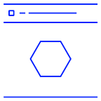 a graphic showing a hexagon on a screeen