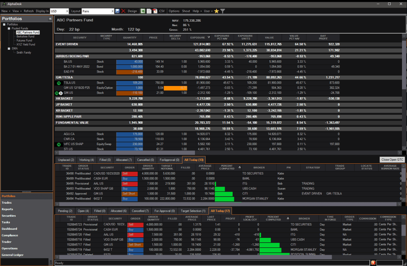 AlphaDesk: portfolio grid demo screenshot