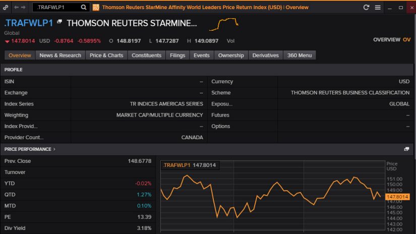 Thomson Reuters Starmine overview screenshot 